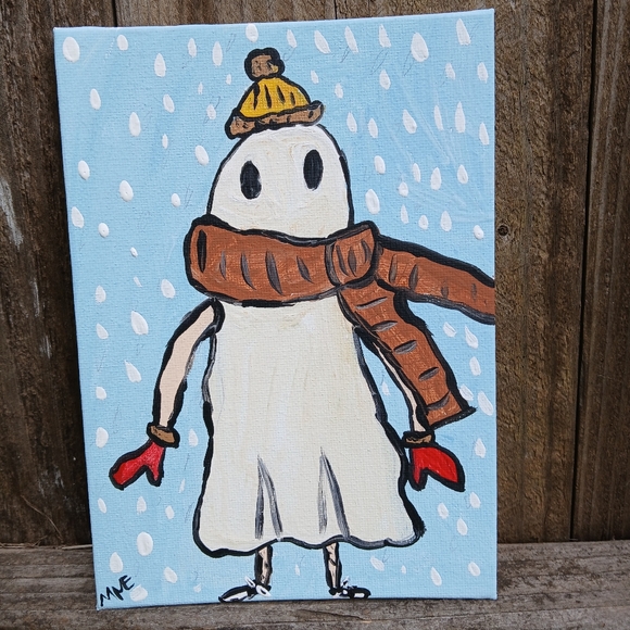 Ghost In Snow Painting - Picture 2 of 9